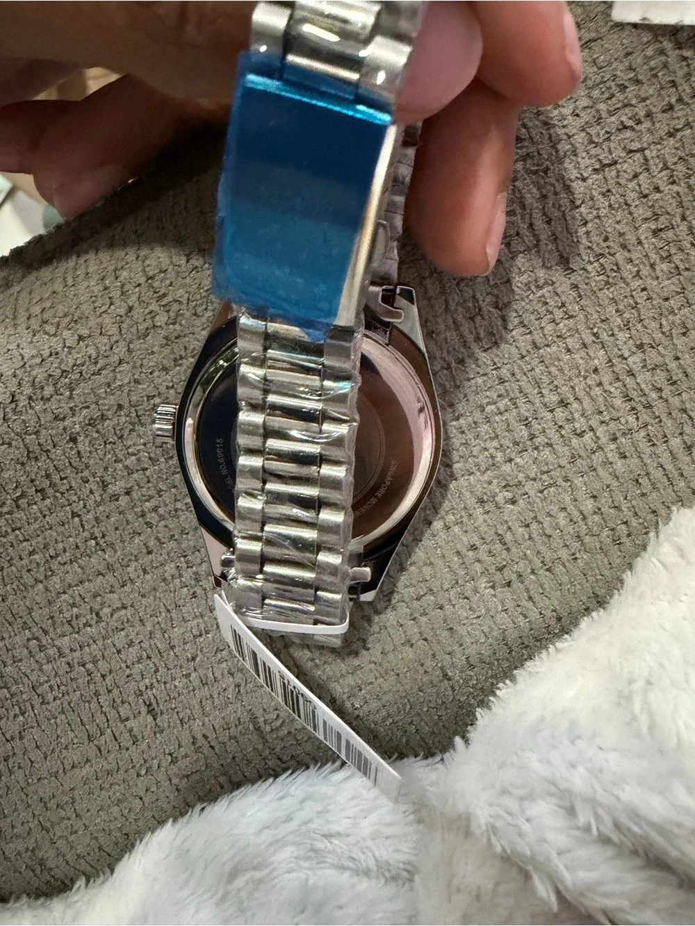 Invicta Silver Steel Bracelet Watch with Deep Blue Dial